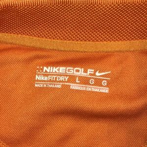 Nike fit dry Sz L s/s golf Shirt Texas orange
